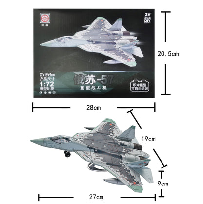 Aircraft & Tank Model Building Blocks Set Su-57 Stealth Fighter