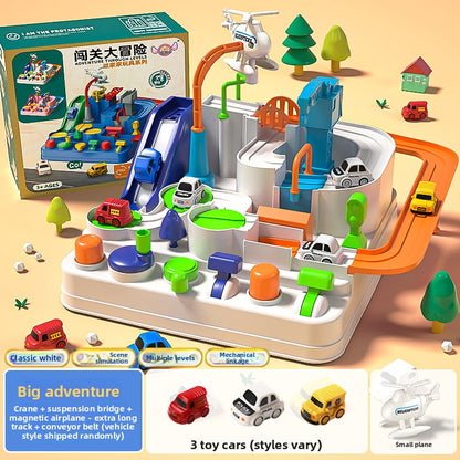 Toy Track Set with Cars and Airplane