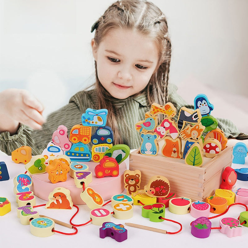 Kids Threading Beads Toy Set