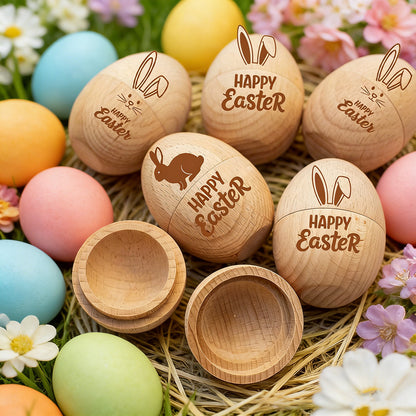 Wooden Easter Egg Craft Ornament