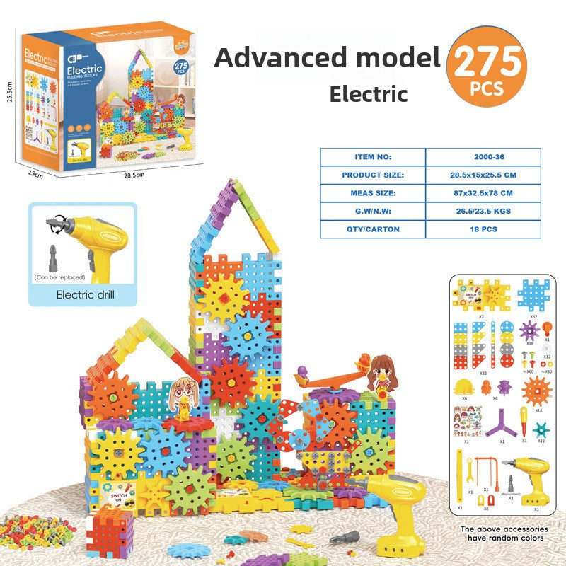 Electric Gear Building Blocks STEM Kit – 114–275 Pieces