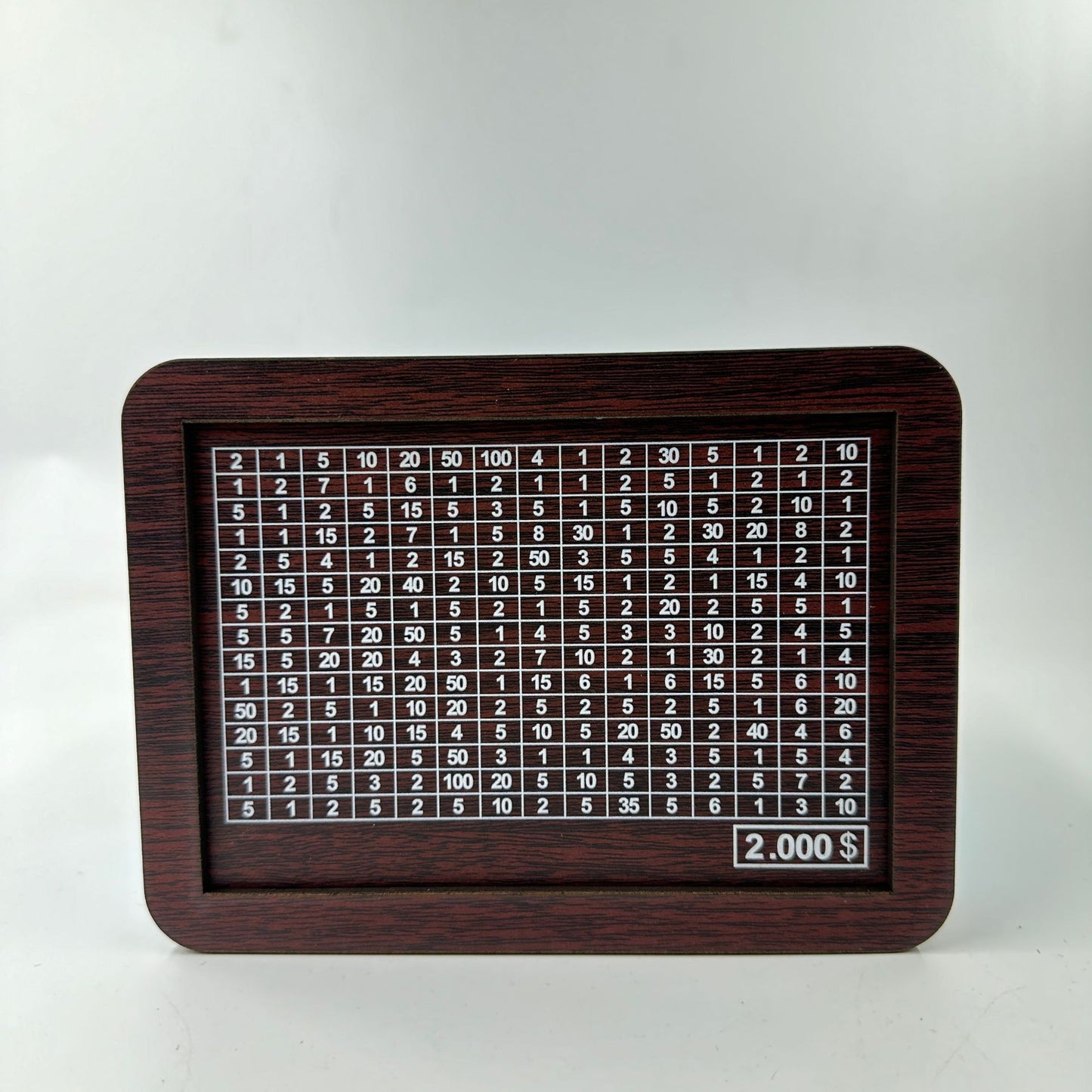 Wooden Goal Box with Counter dark brown 2000 free pen 17.2�12.5�6.5cm