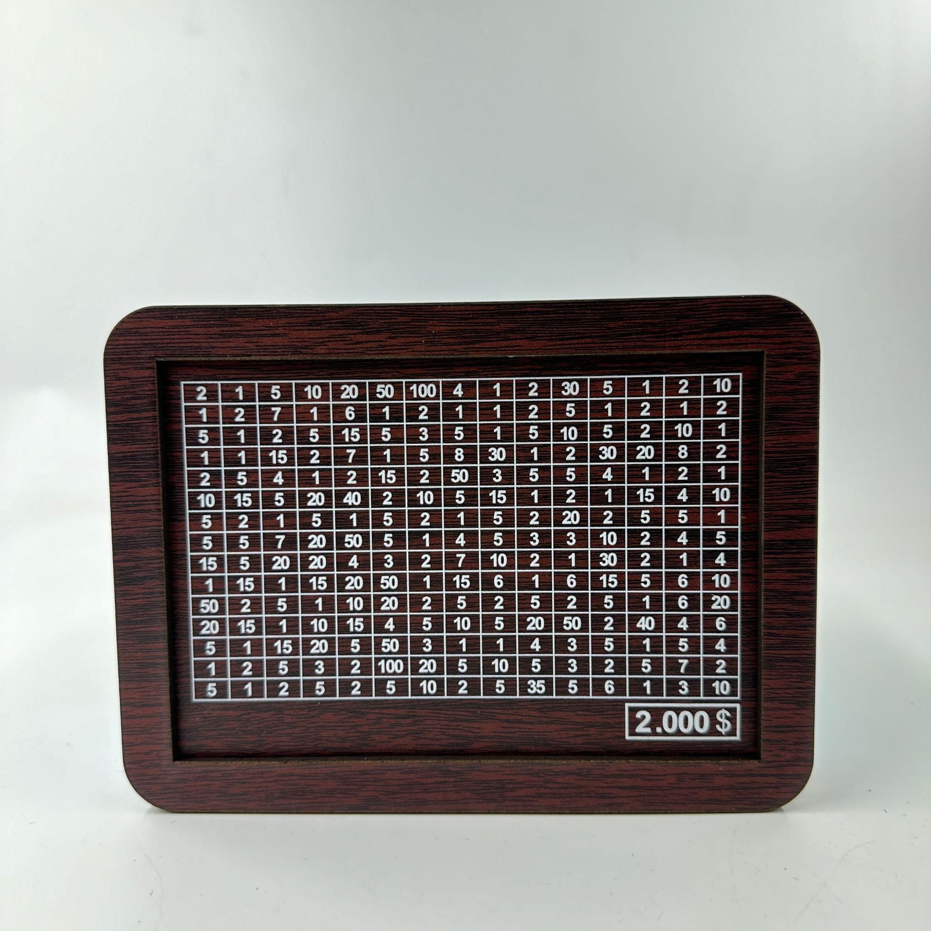 Wooden Goal Box with Counter dark brown 2000 free pen 17.2�12.5�6.5cm