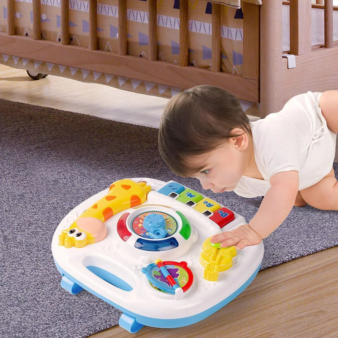 Baby Toys 6 to 12 Months, Musical Learning Table Baby Toys for 1 2 3 Year Old Boys Girls Early Education Activity Center Baby Toys 12-18 Months Kids Toddler Birthday Gifts