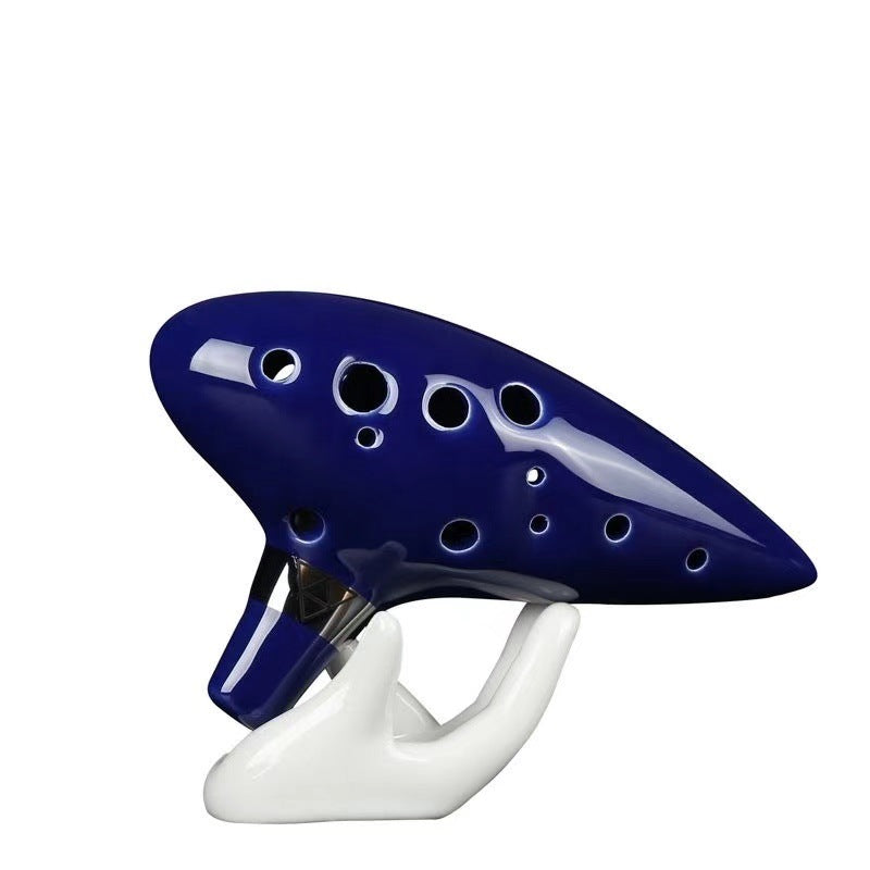 12-Hole Ceramic Alto C Ocarina – Music Practice Instrument