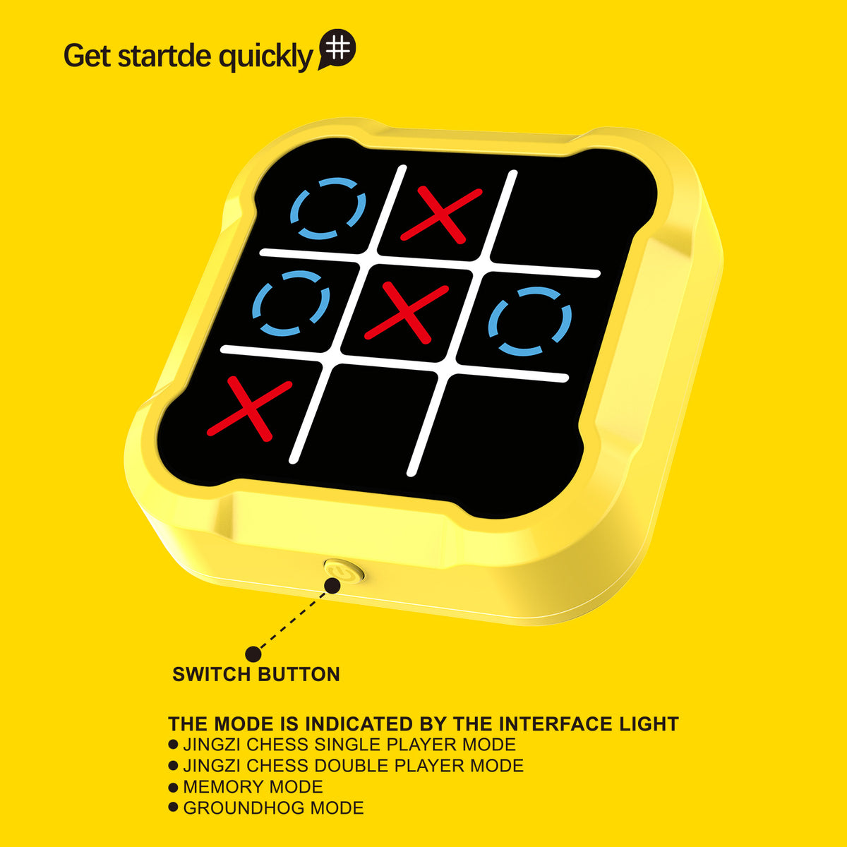 Electronic Tic-Tac-Toe Game – Memory & Two-Player Modes