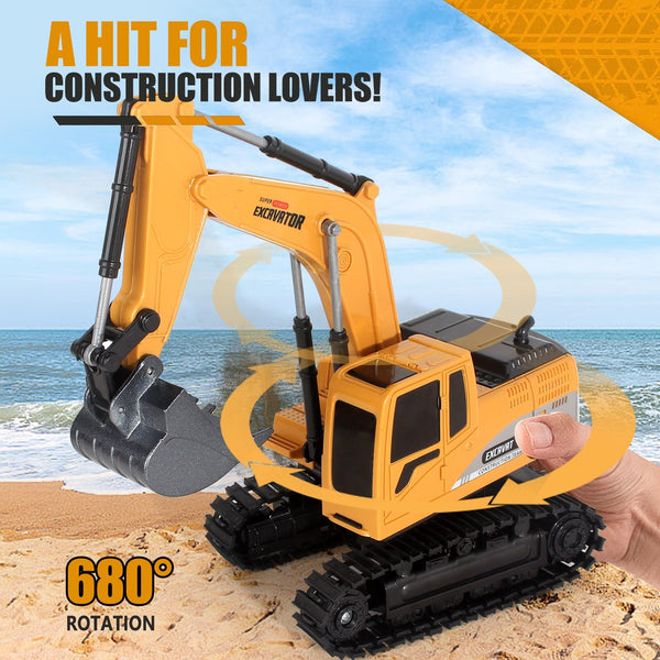 Remote Control Excavator RC Digger Truck – Realistic Construction Toy for Kids