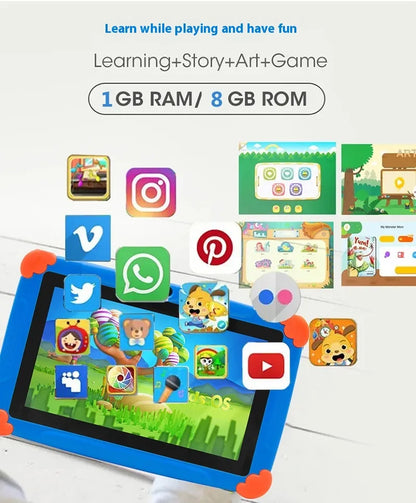 Power Up Their Potential: Educational 7-inch 18GB Children's Learning Tablet!