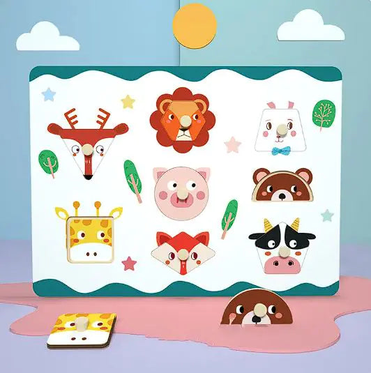 Build Their World: Montessori 3D Animal Puzzle Educational Toy! 🦒🧩🌳