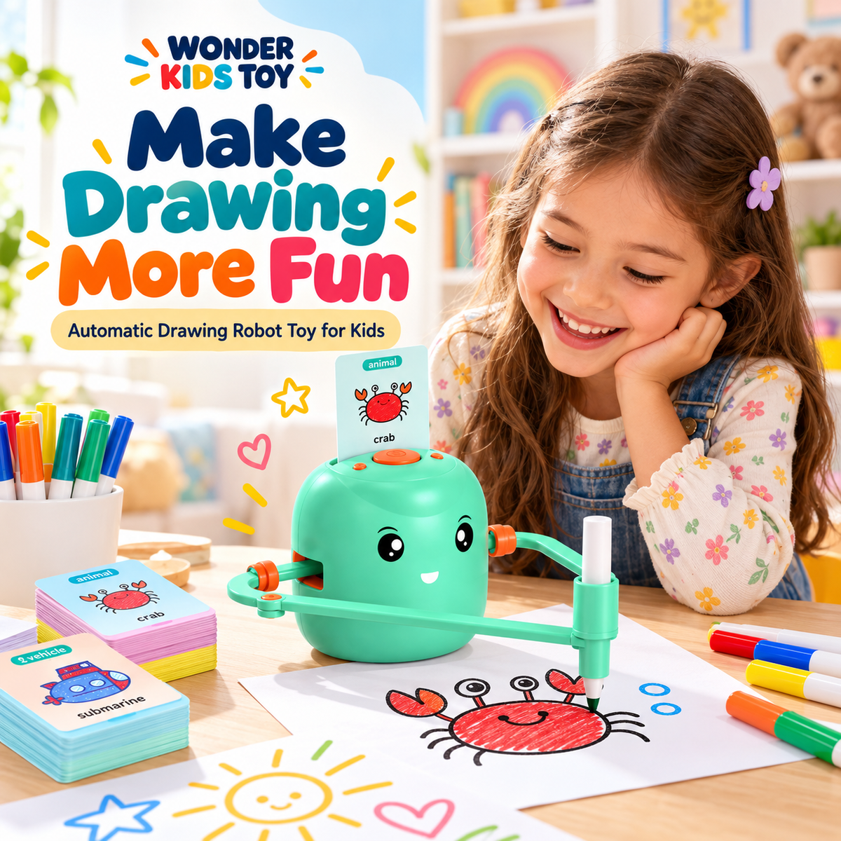 Automatic drawing robot toy for kids – product gallery image 3
