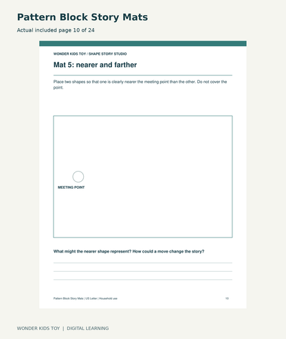Pattern Block Story Mats: actual included PDF page10 of 24