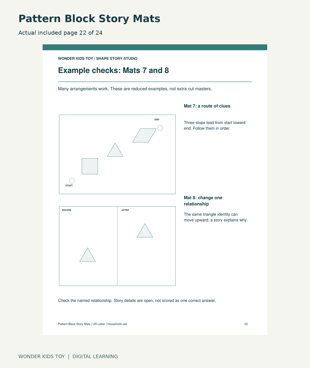 Pattern Block Story Mats: actual included PDF page22 of 24
