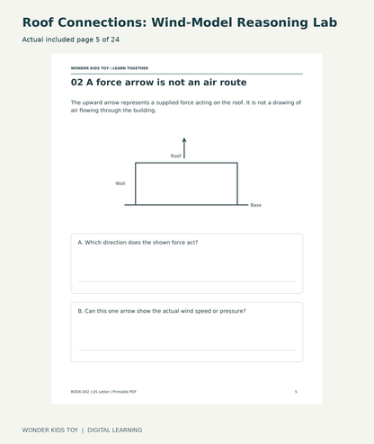 Roof Connections: Wind-Model Reasoning Lab: actual included PDF page5 of 24