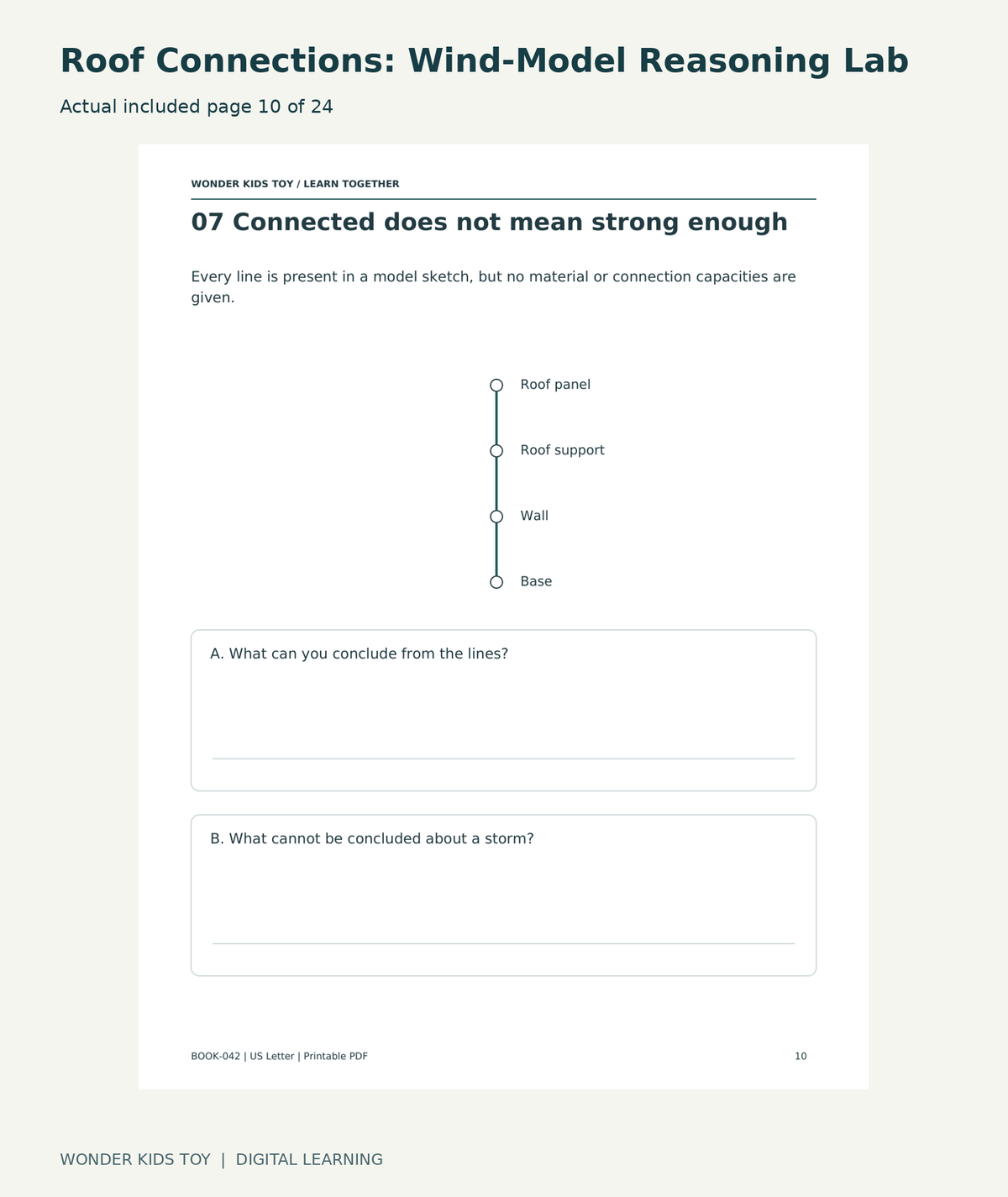 Roof Connections: Wind-Model Reasoning Lab: actual included PDF page10 of 24