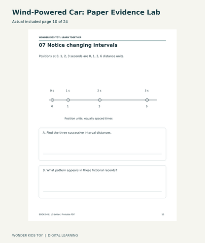 Wind-Powered Car: Paper Evidence Lab: actual included PDF page10 of 24