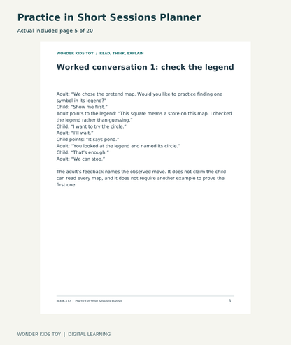 Practice in Short Sessions Planner: actual included PDF page5 of 20