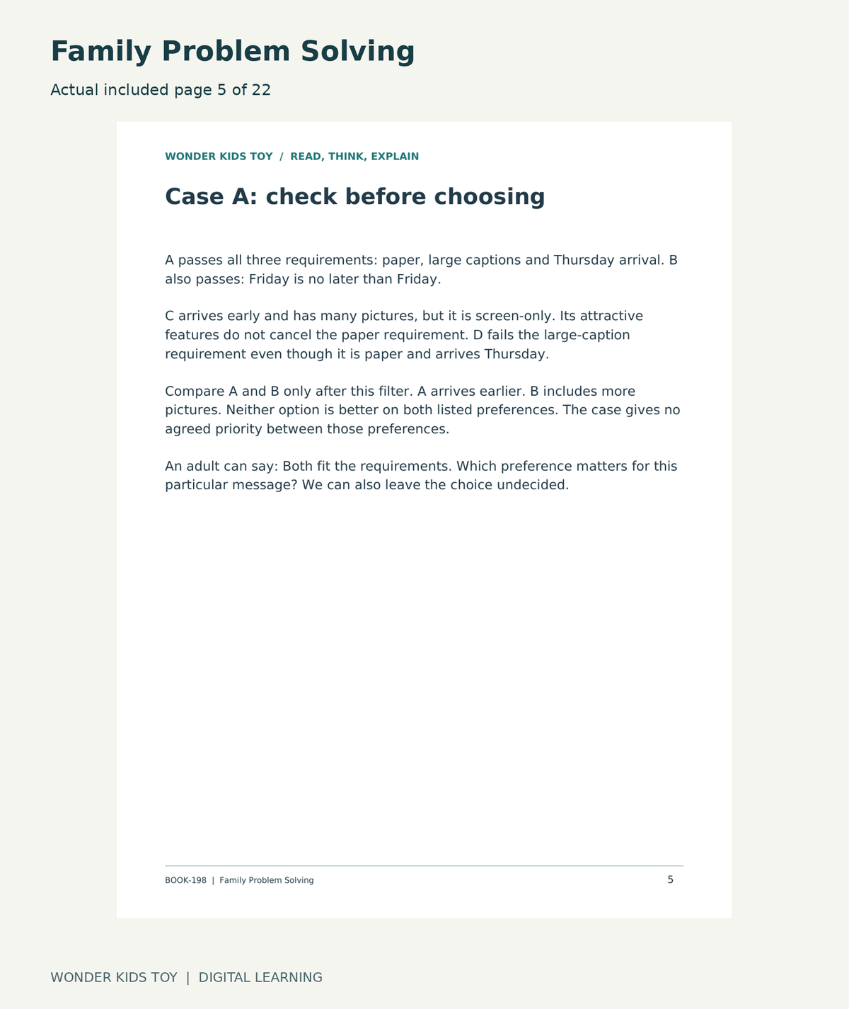 Family Problem Solving: actual included PDF page5 of 22