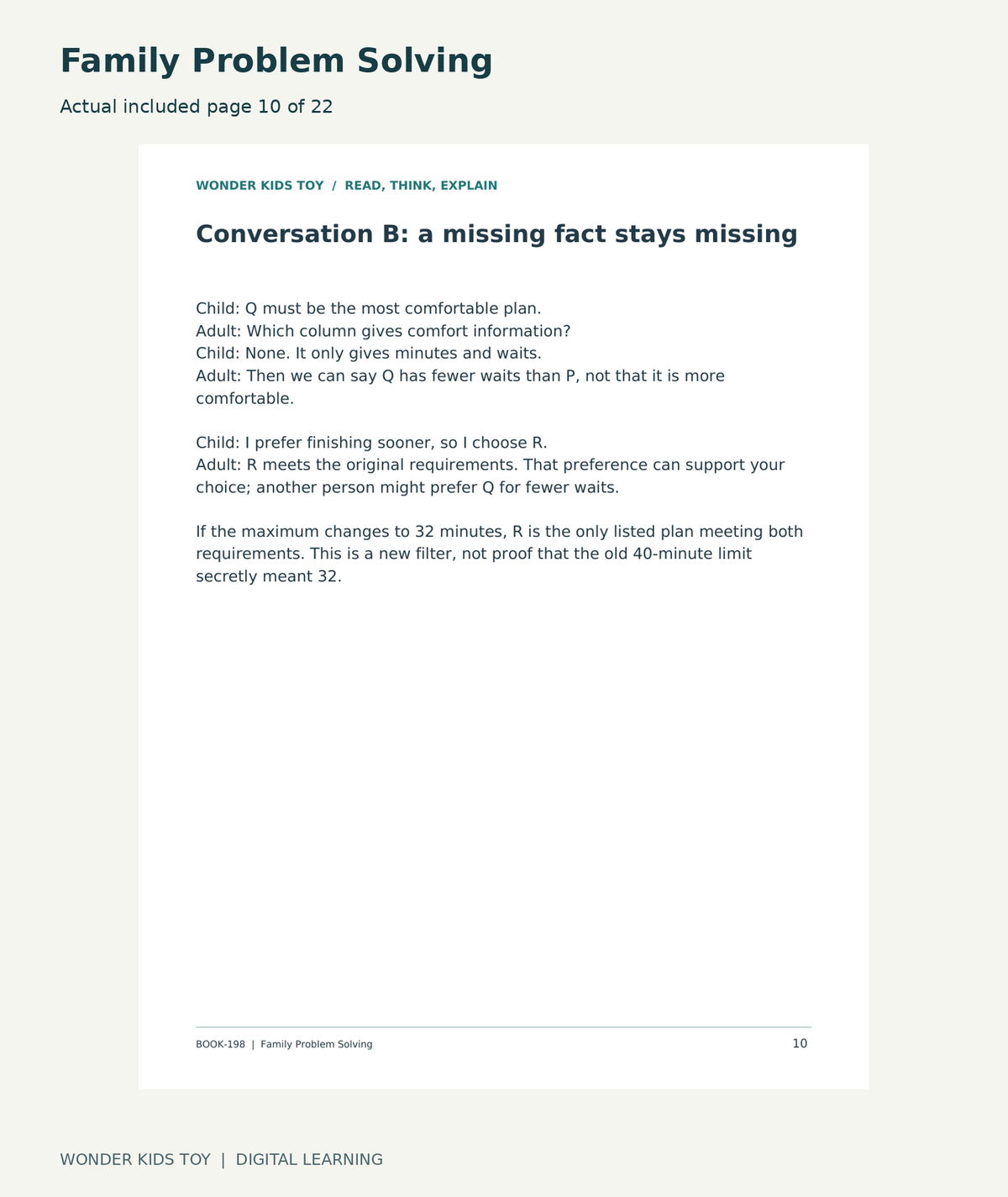Family Problem Solving: actual included PDF page10 of 22