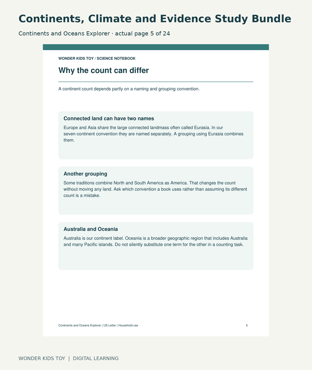 Continents, Climate and Evidence Study Bundle: Continents and Oceans Explorer actual included page 5
