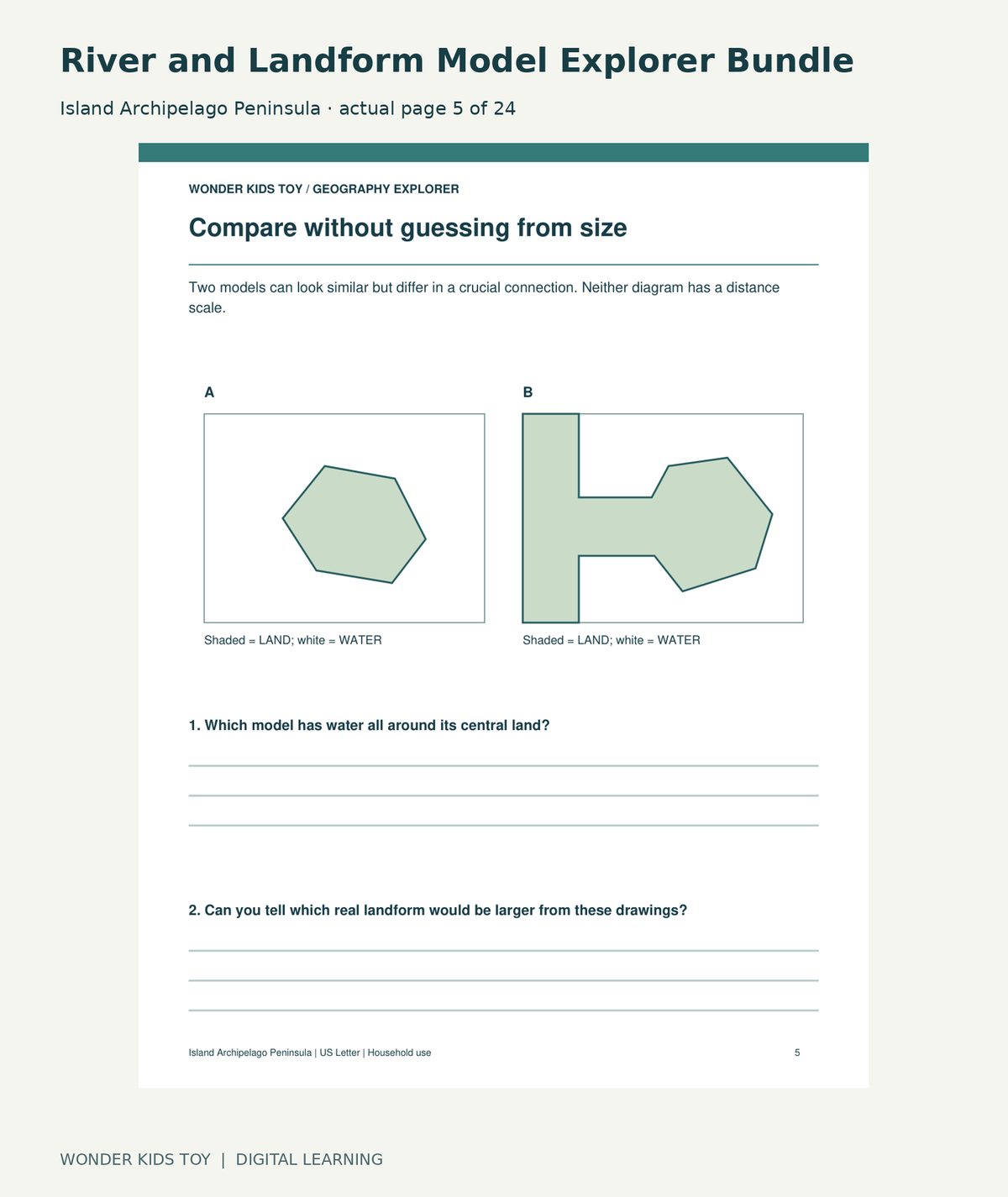 River and Landform Model Explorer Bundle: Island Archipelago Peninsula actual included page 5