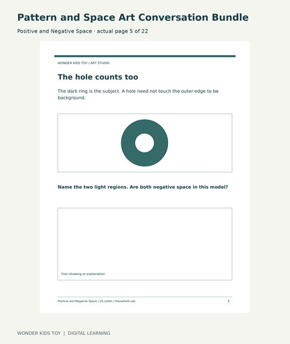 Pattern and Space Art Conversation Bundle: Positive and Negative Space actual included page 5