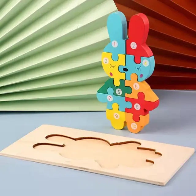 Dive into Fun: 3D Animal Cartoon Puzzle Toys for Early Education! 🦁🦒