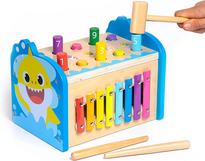 Baby Shark Pound and Tap Bench - Xylophone and Numbers Maze - Gifts for 1 2 and 3 Year Olds
