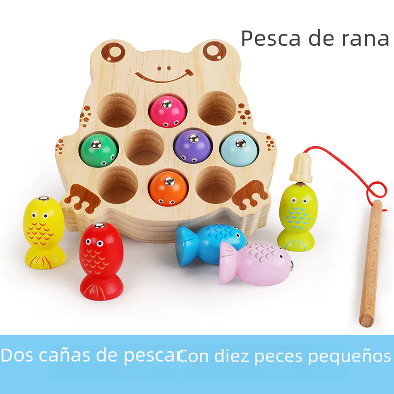 Cast & Catch: Wooden Magnetic Fishing Toy for Early Education! 🎣🌳