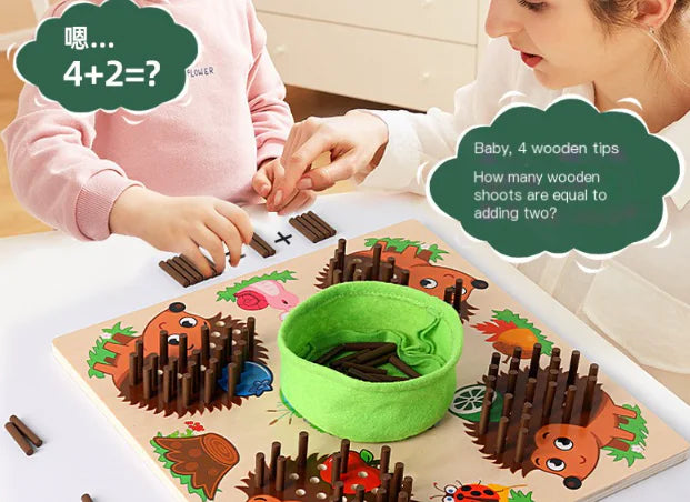 Spike Their Skills: The Wooden Educational Hedgehog Stacking Game for Kids – 10X the Fun, 10X the Development! 🦔🌳