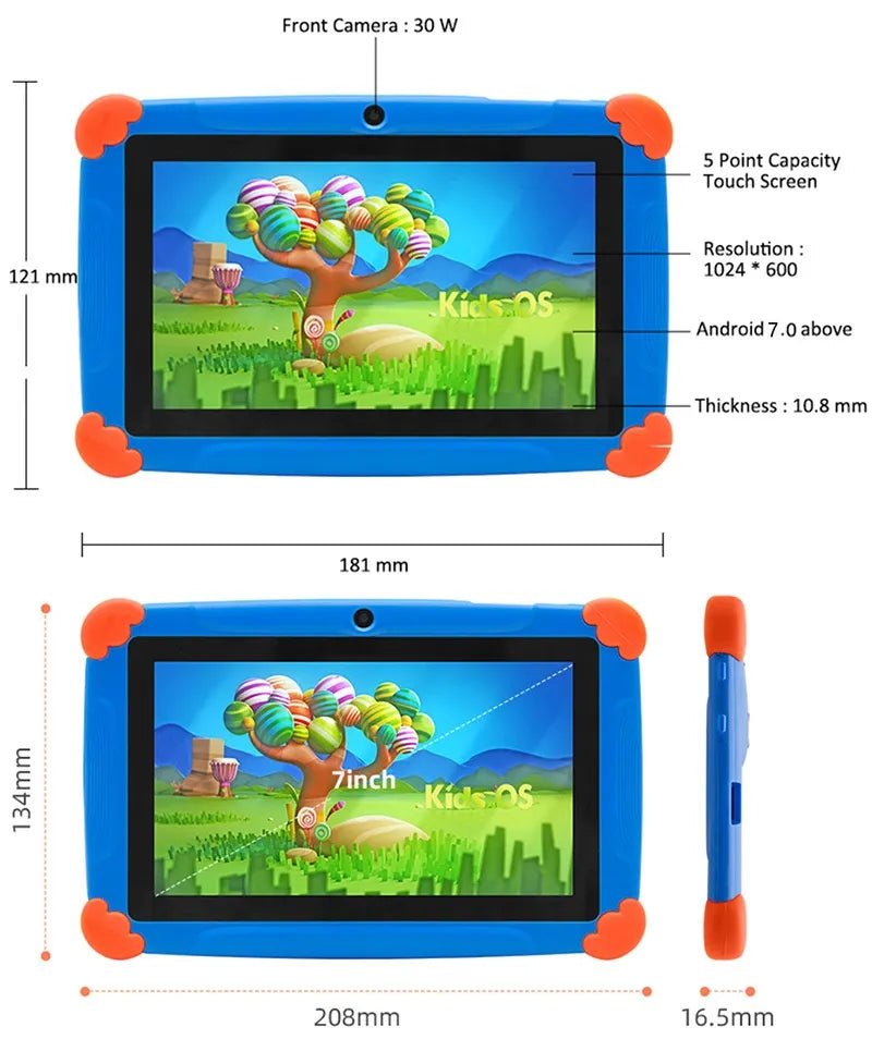 Power Up Their Potential: Educational 7-inch 18GB Children's Learning Tablet!