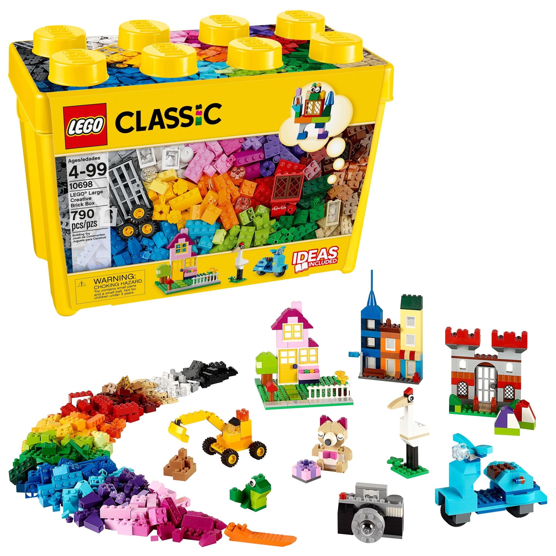 Classic Large Creative Brick Box 10698 Play and Be Inspired by  Masters, Toy Storage Solution for Home or Classrooms, Interactive Building Toy for Kids, Boys, and Girls