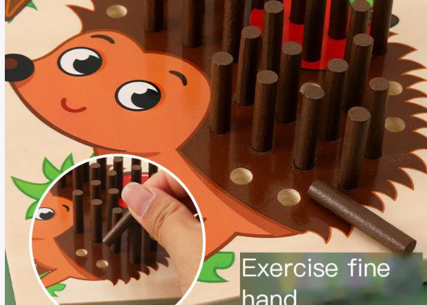 Spike Their Skills: The Wooden Educational Hedgehog Stacking Game for Kids – 10X the Fun, 10X the Development! 🦔🌳