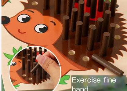 Spike Their Skills: The Wooden Educational Hedgehog Stacking Game for Kids – 10X the Fun, 10X the Development! 🦔🌳