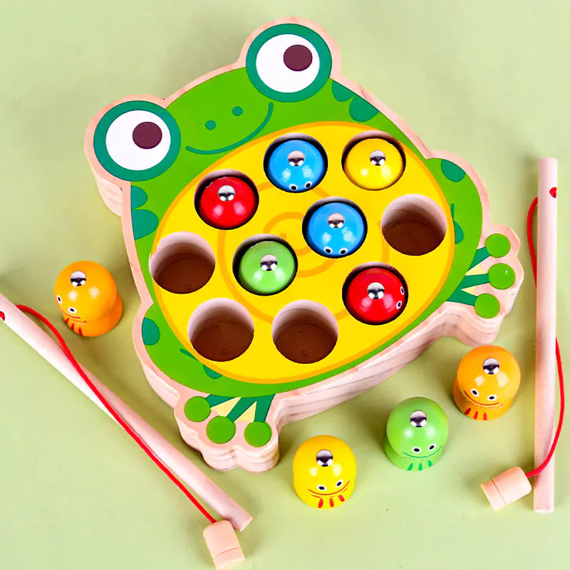 Cast & Catch: Wooden Magnetic Fishing Toy for Early Education! 🎣🌳