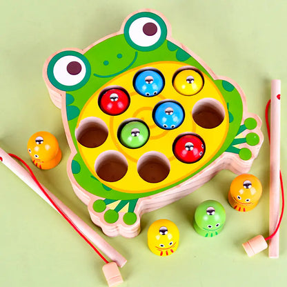 Cast & Catch: Wooden Magnetic Fishing Toy for Early Education! 🎣🌳