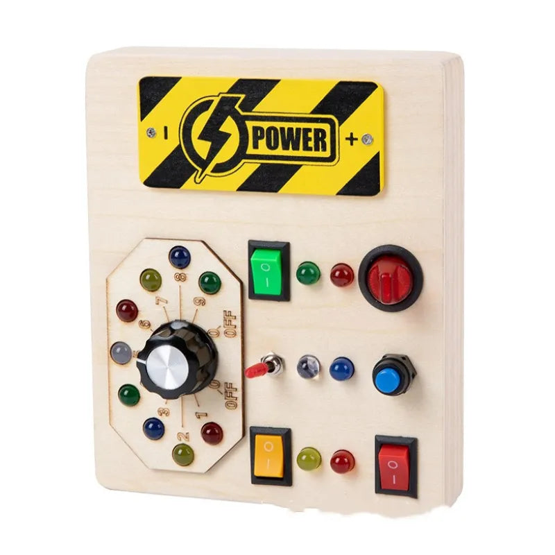 Illuminate Learning: Children's Early Education Wooden LED Lamp Socket! 💡🌳