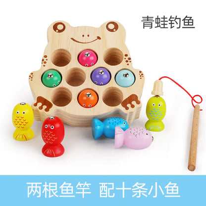 Cast & Catch: Wooden Magnetic Fishing Toy for Early Education! 🎣🌳