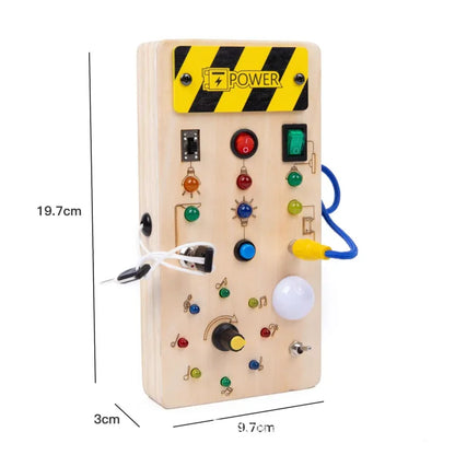 Illuminate Learning: Children's Early Education Wooden LED Lamp Socket! 💡🌳