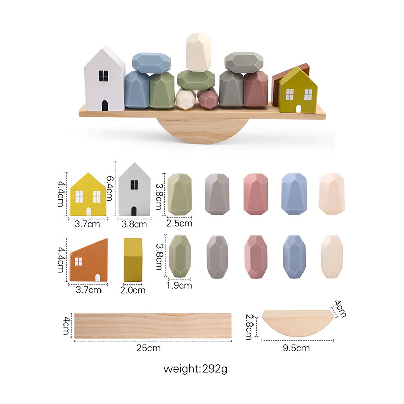 Stack & Soar: Montessori Wooden Animal Stacking Balance Toy! 🦒🐘
