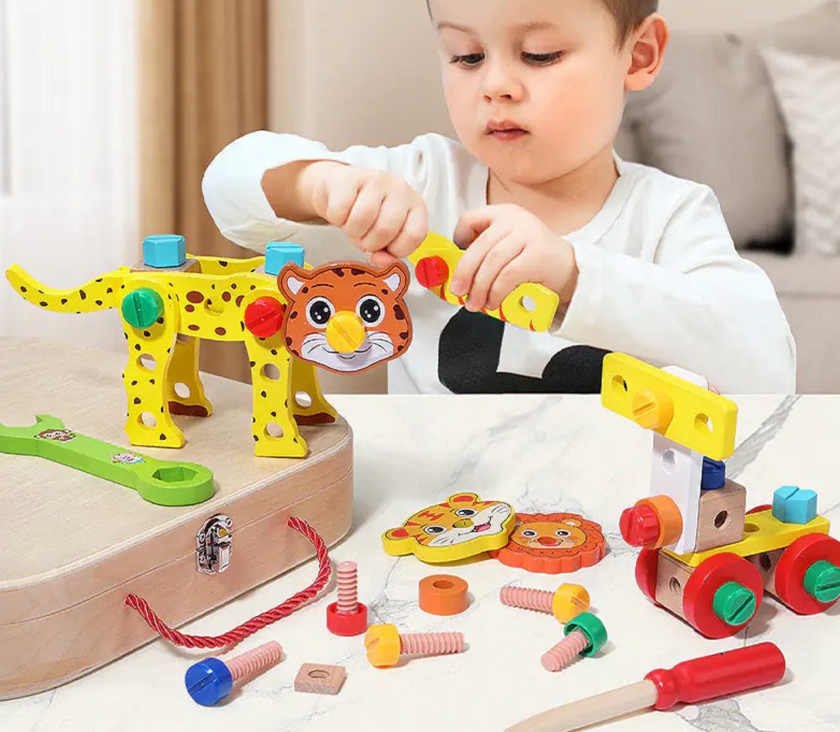 Unleash Creativity: Educational Toolbox for Kids with Building Blocks!