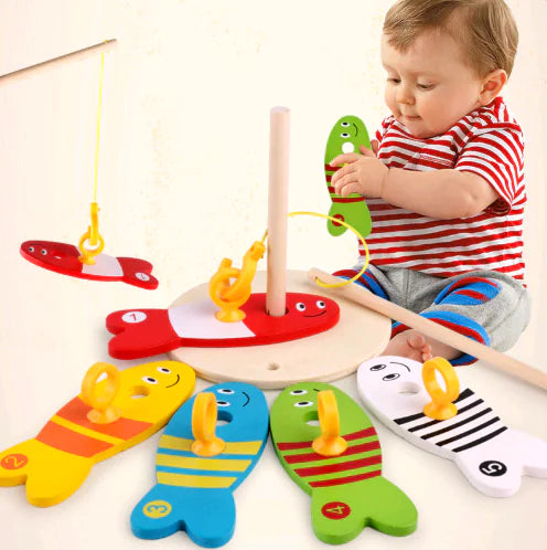 Reel in the Fun: The Ultimate Wooden Fishing Toy Set for Kids – 10X the Joy, 10X the Development! 🎣🌳