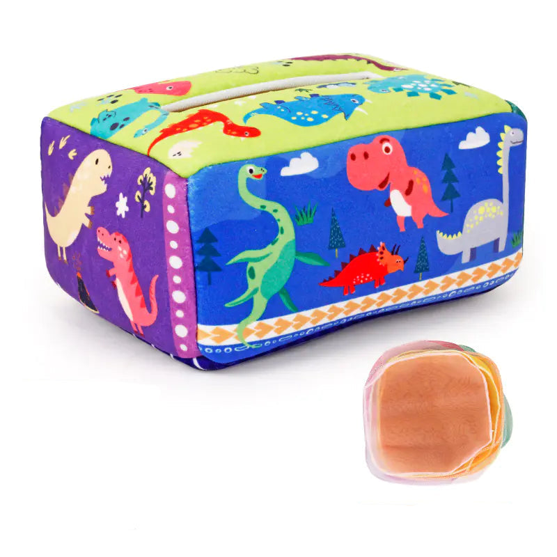 Sensory & Soft: Baby Educational Cloth Book and Tissue Box Toy! 👶🎁
