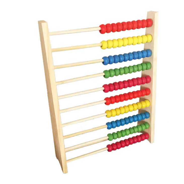 Count, Learn, Grow: Pine Frame Abacus with Ten Settings!