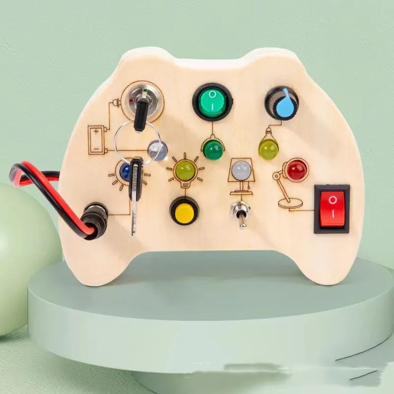 Illuminate Learning: Children's Early Education Wooden LED Lamp Socket! 💡🌳