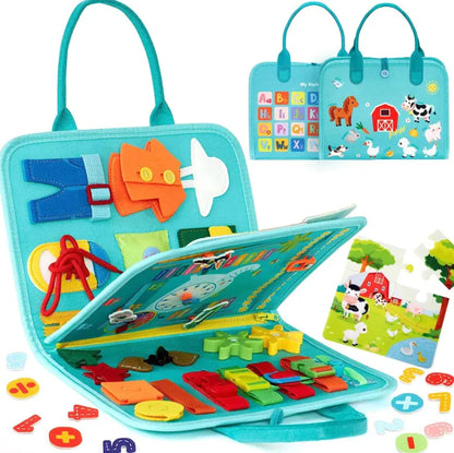 Master Skills: Felt Educational Toy Board for Kids - Interactive Learning! 🌈🧠