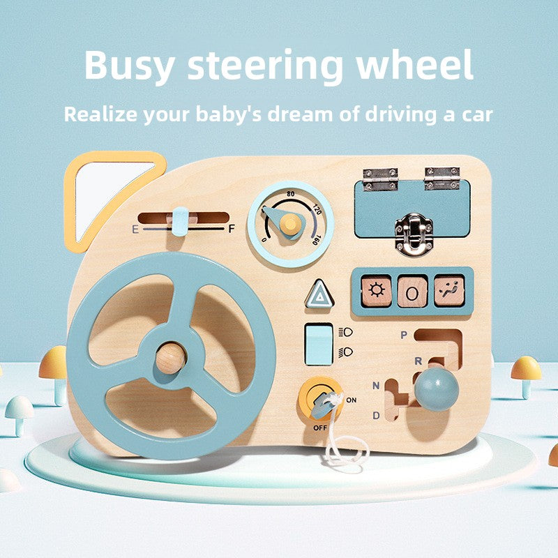 Montessori Wooden Steering Wheel Toy