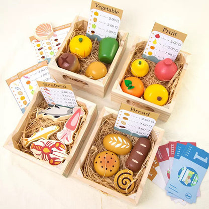 Wooden Tea Set Kitchen Pretend Play Toy