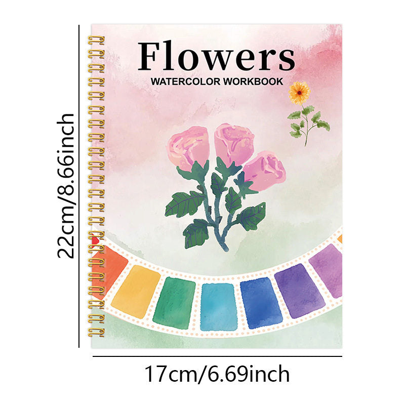 Watercolor Painting Workbook with Paint Box