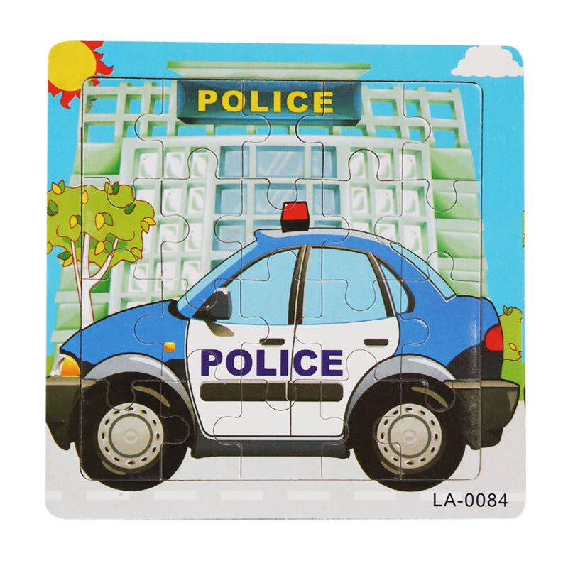 Wooden Cartoon Puzzle Set for Early Learning