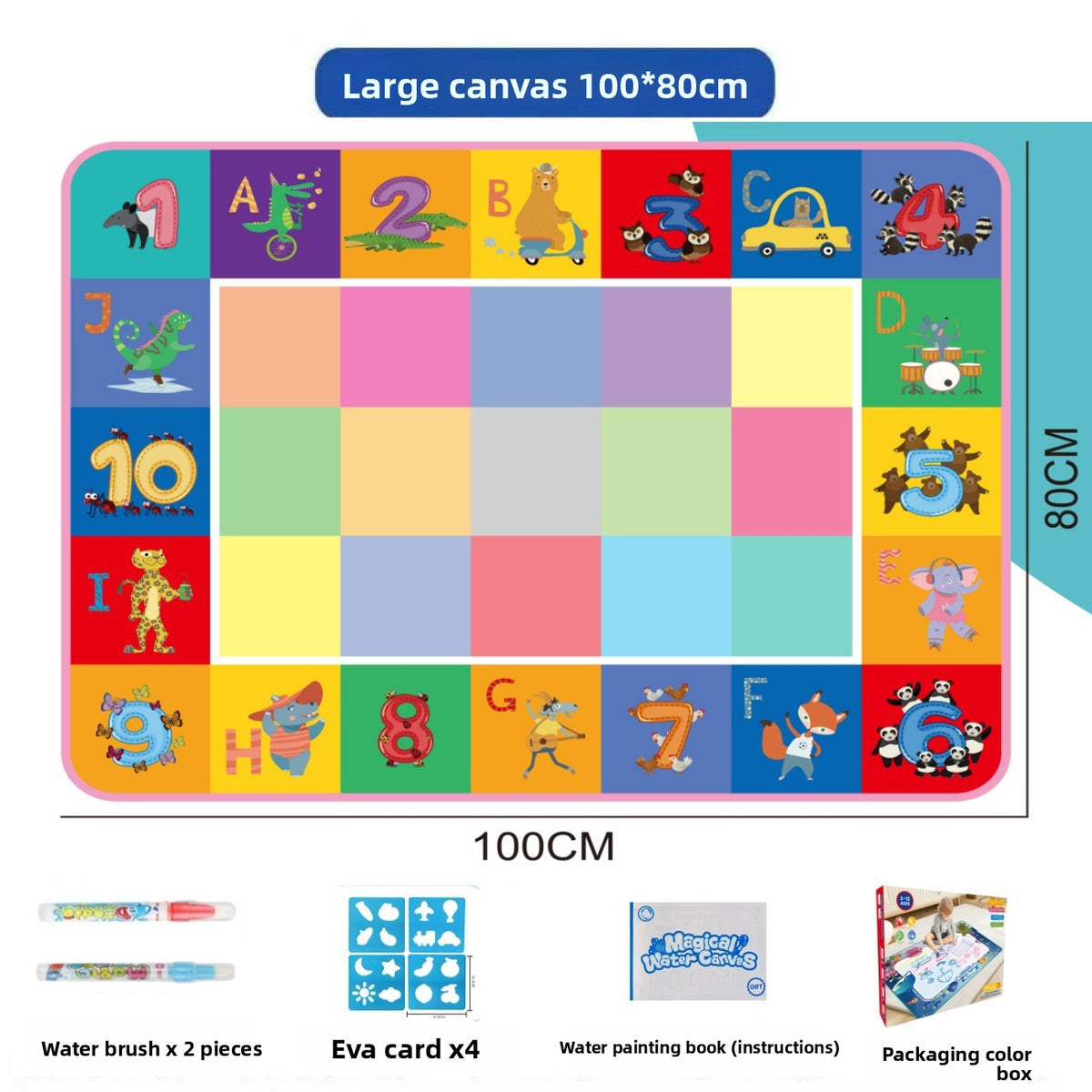 Reusable Magic Water Drawing Mat – Size and Theme Options